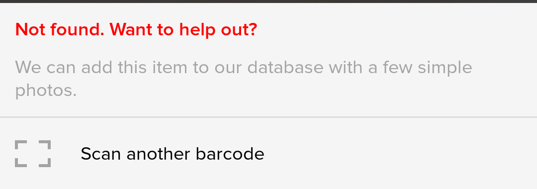 Fitbit Android Barcode Add Item