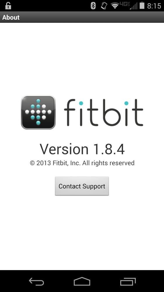 Fitbit app version