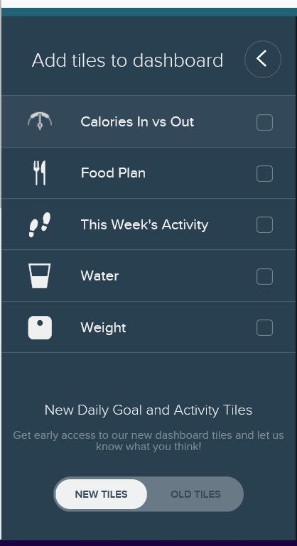Tiles Menu