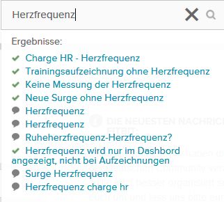 community Suche Herzfrequenz