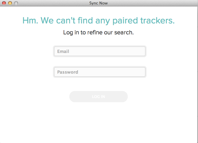 Log-in request screen