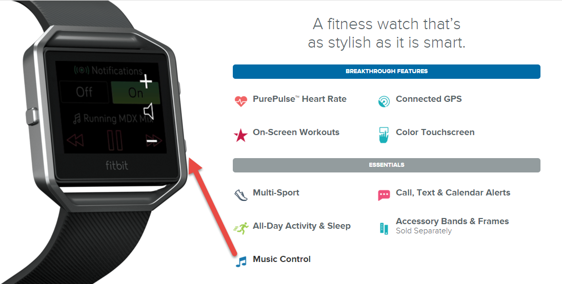Fitbit blaze music control sale