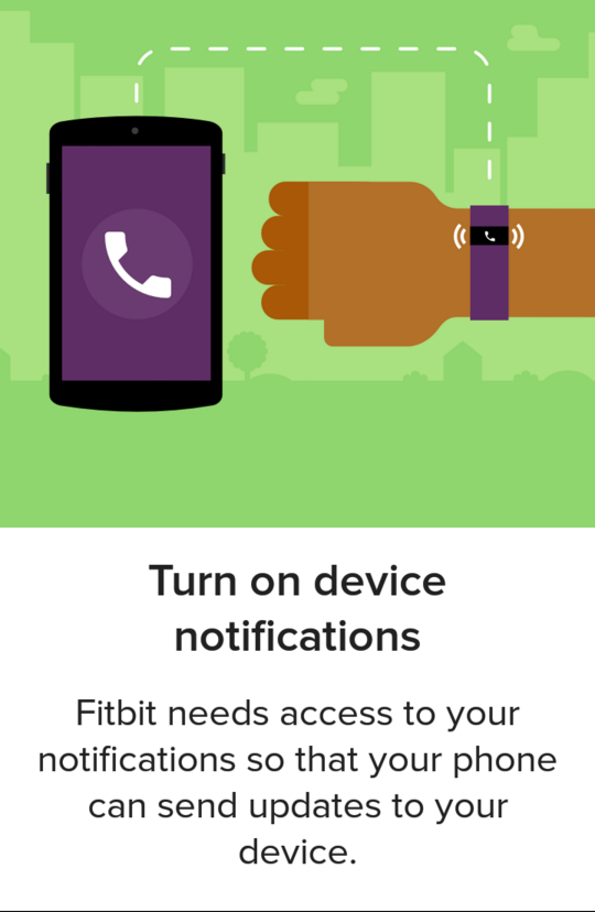 Image result for turn on device notifications fitbit