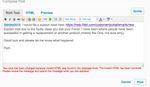 HTML message about the mention