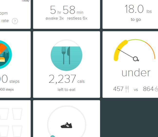 How to reset the discount calories on fitbit alta