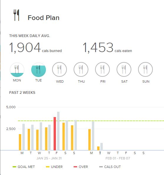 How do i get the discount fitbit calorie counter to reset