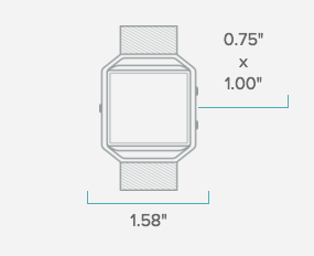 fitbit blaze screen size mm