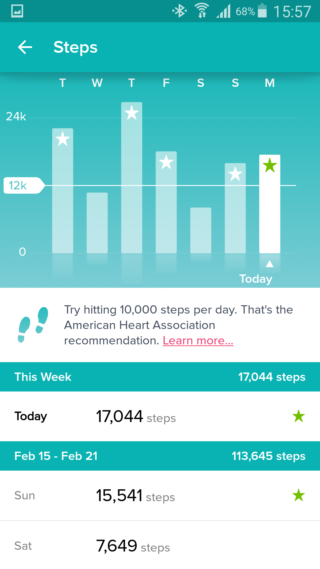 My 7-day steps (One) 22-2-2016.png