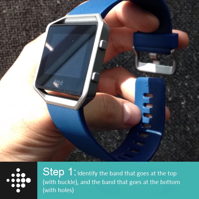 how to change a strap on a fitbit