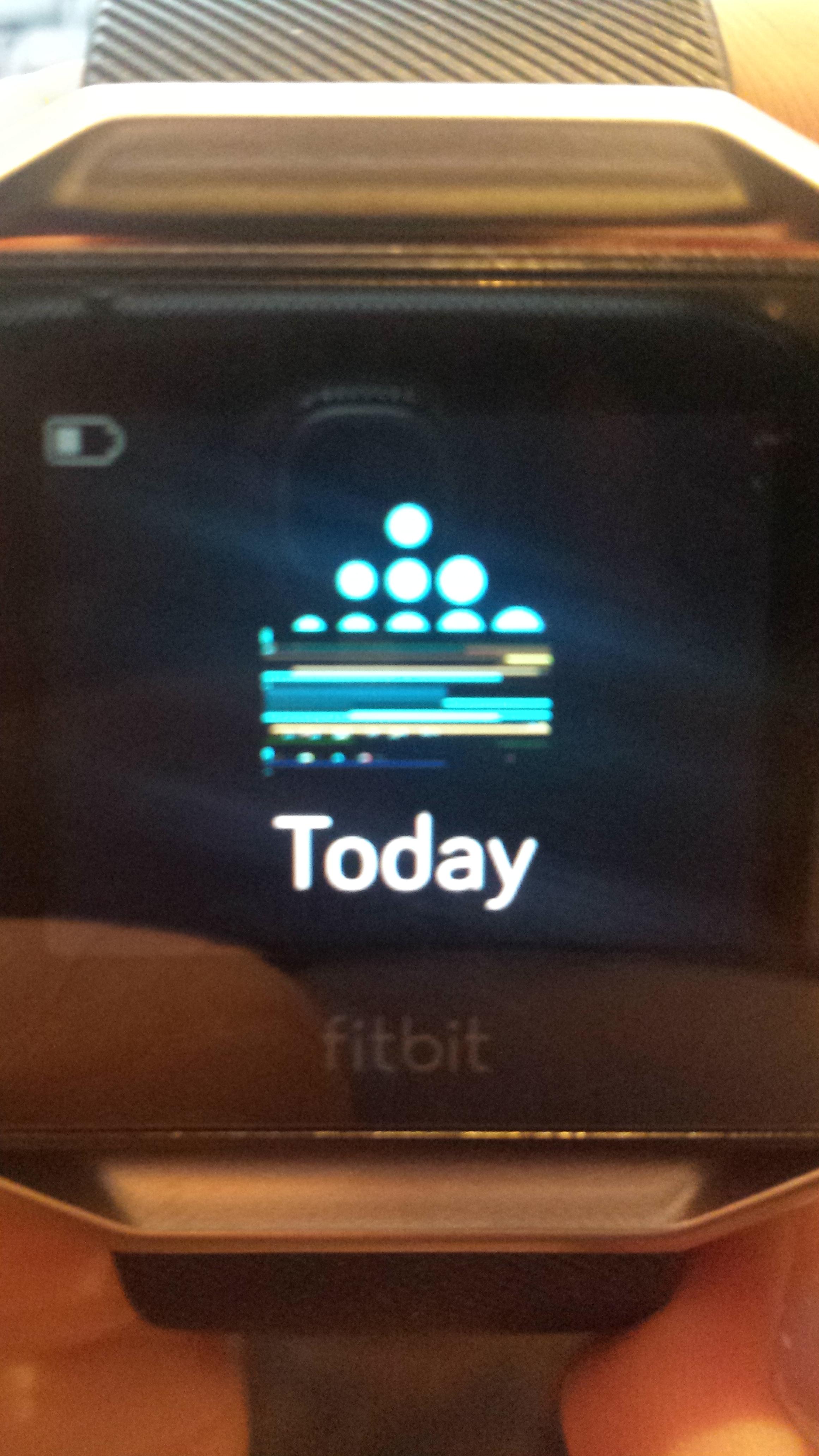 fitbit blaze flashing screen