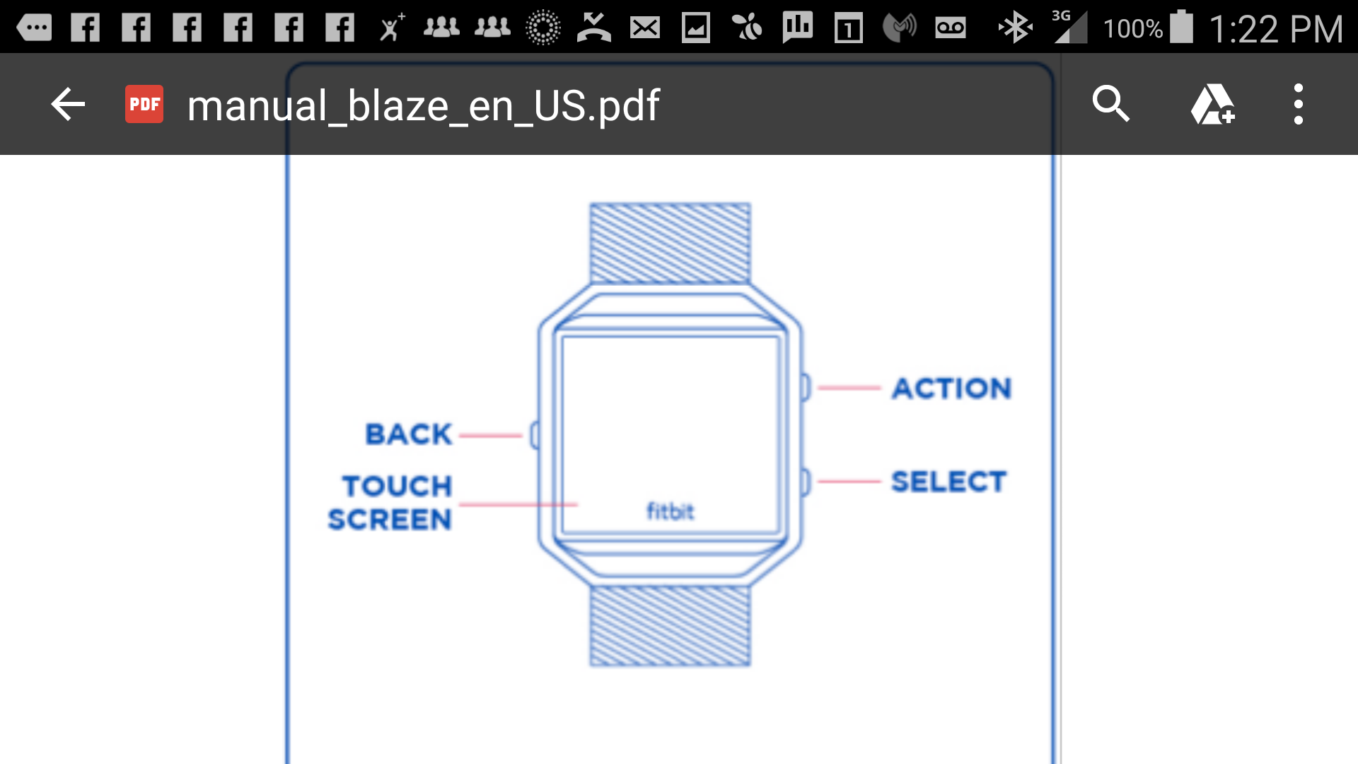 fitbit blaze buttons