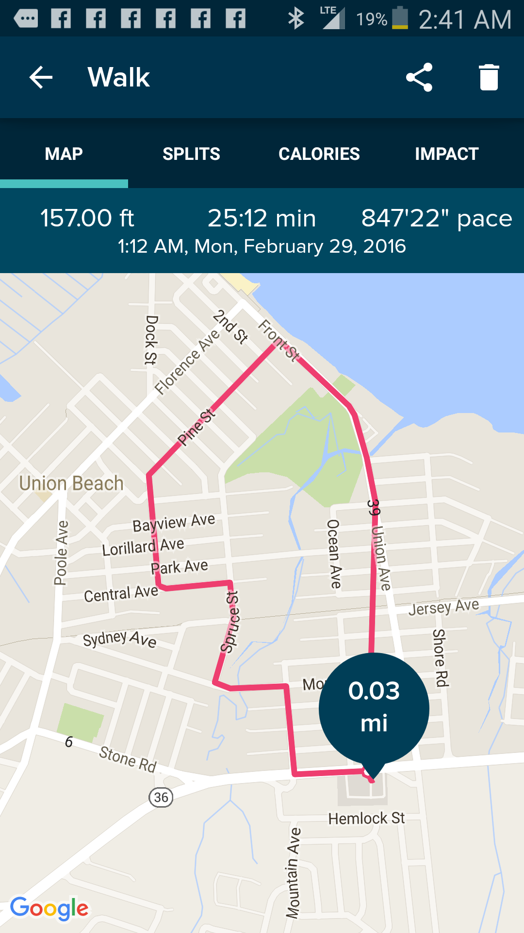 fitbit track walking route