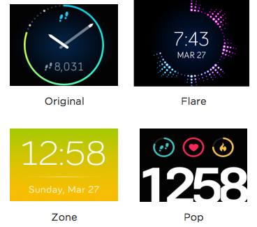 clock faces for fitbit charge 2