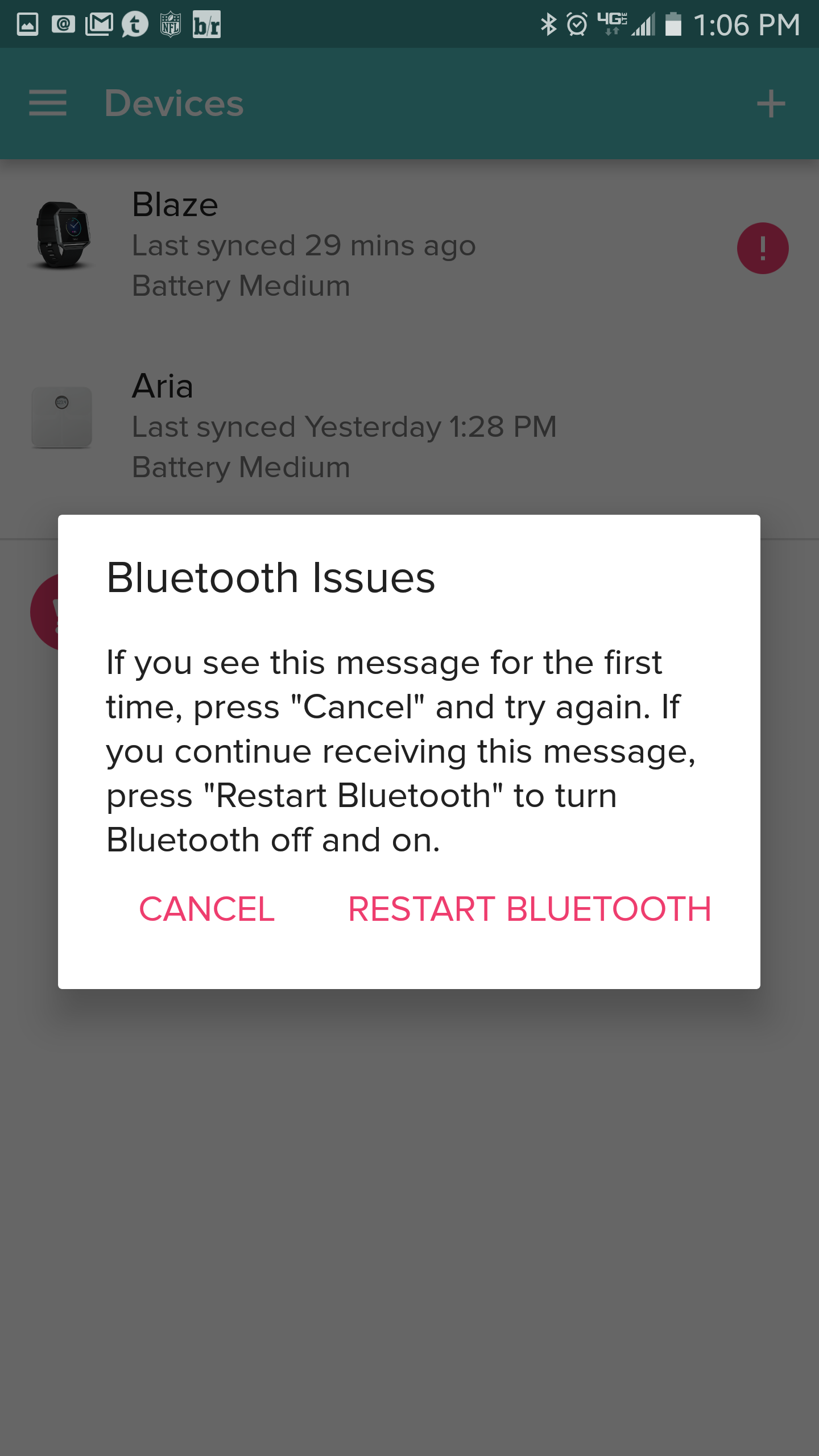 Fitbit Blaze won't stay sync with App 