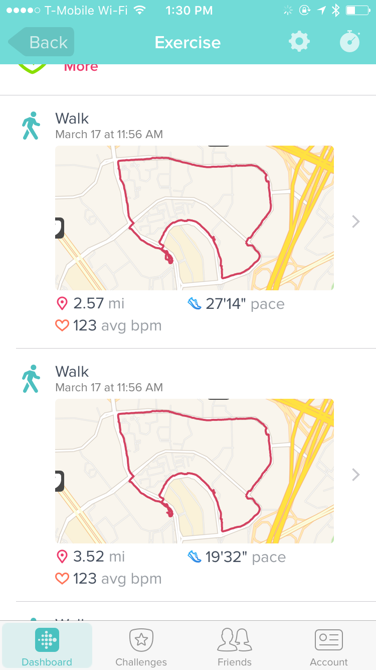 Fitbit map best sale my run