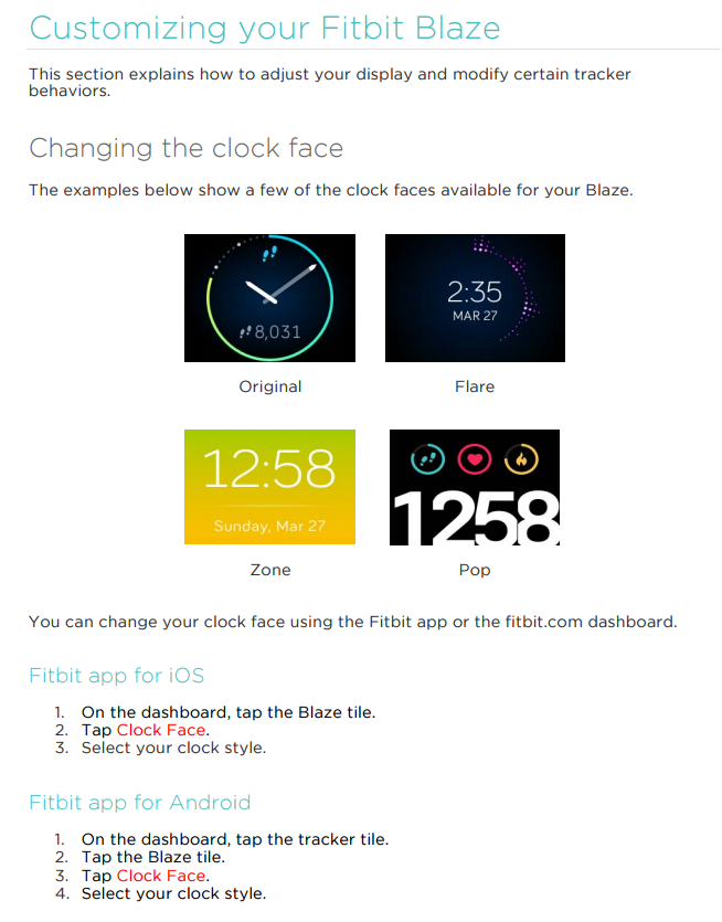 Fitbit blaze clock online faces 2021