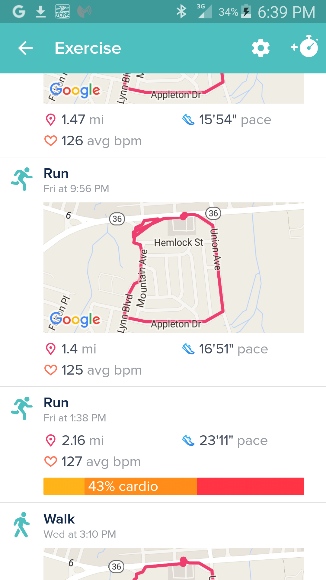 fitbit connected gps running