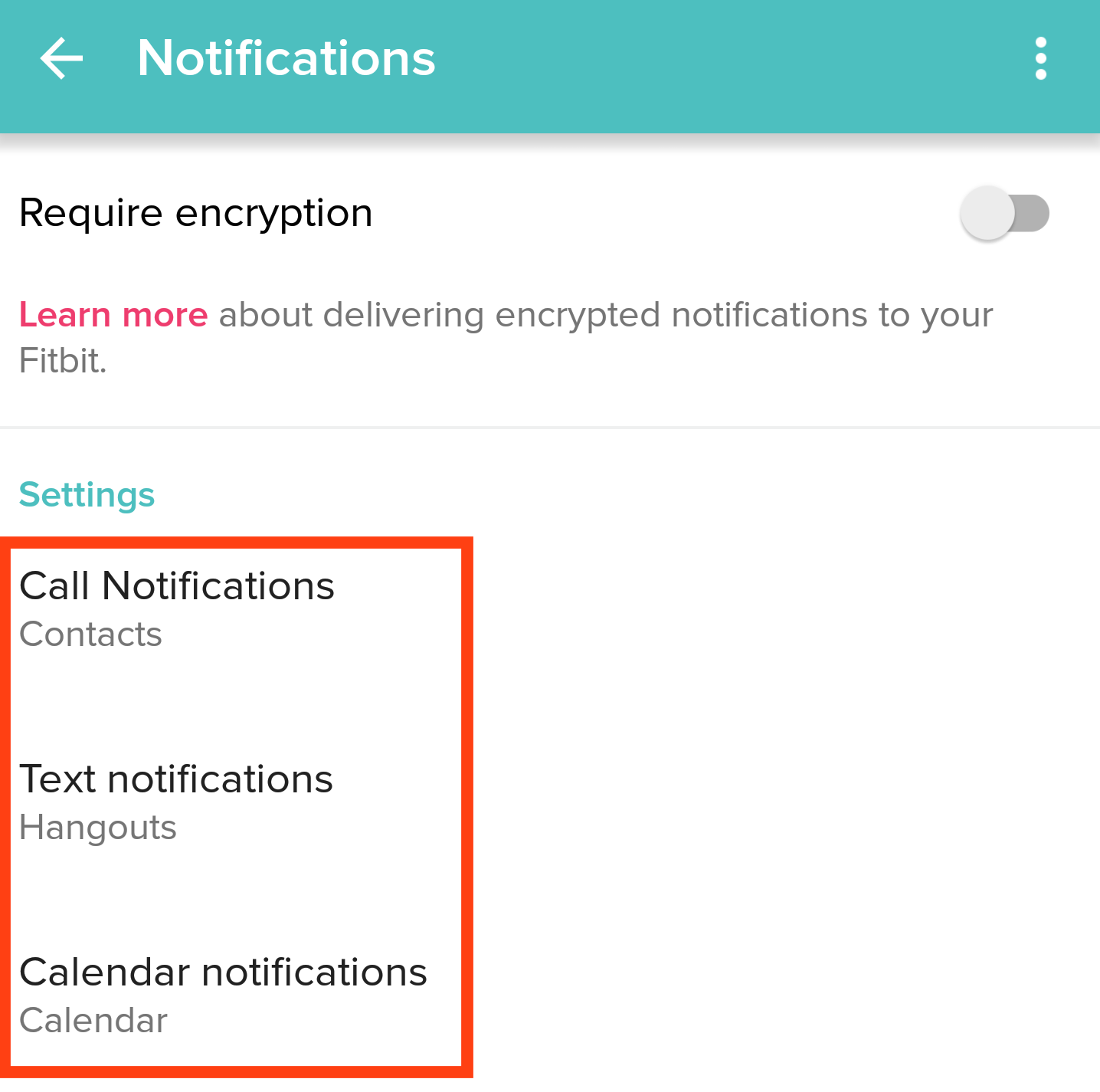 Fitbit with best sale call notification