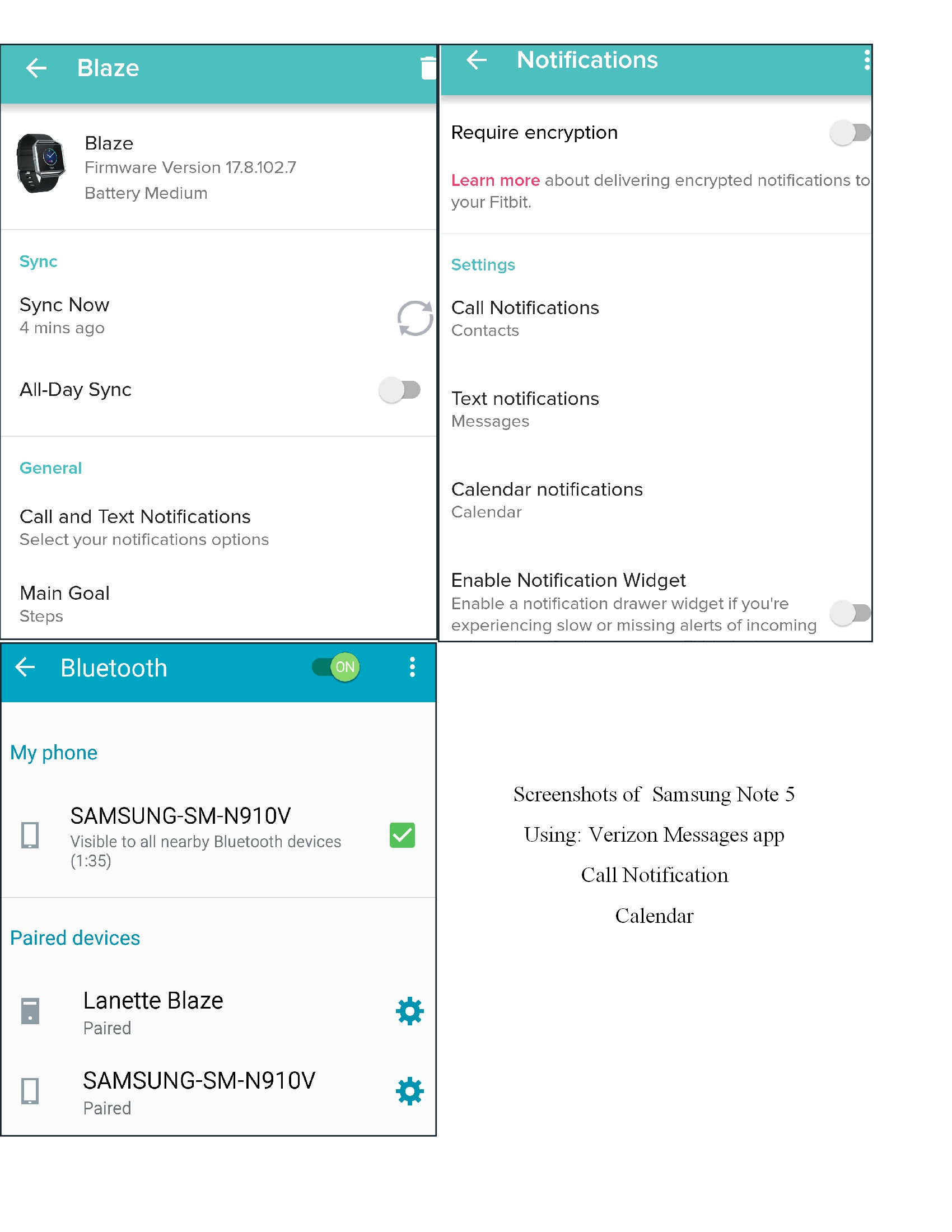 fitbit blaze settings