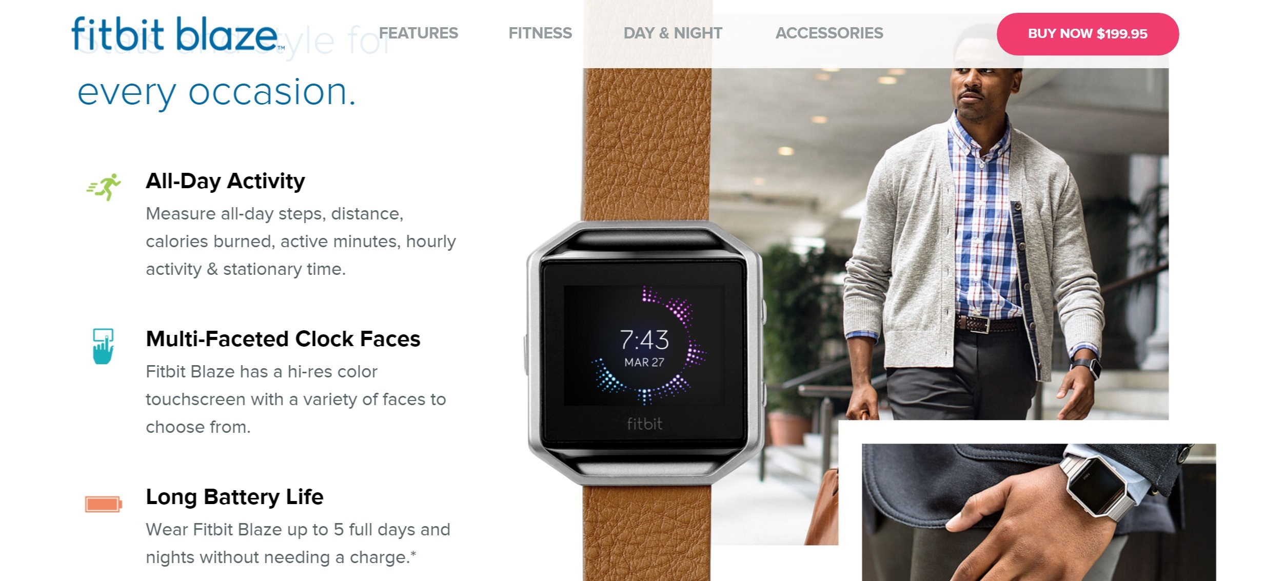 Fitbit blaze features on sale