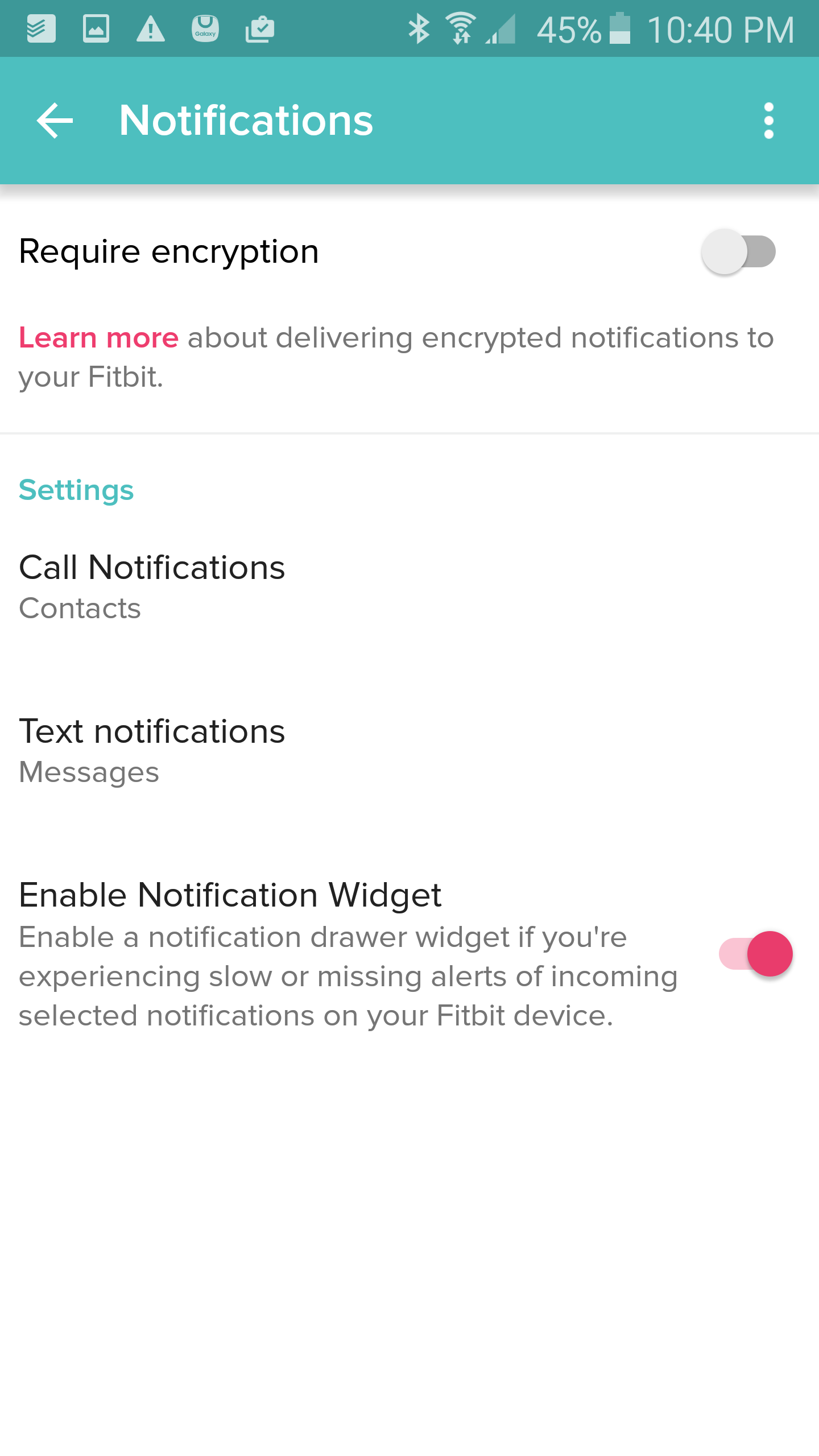 set fitbit to receive text messages