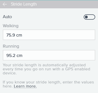 Stride Length not automatically 