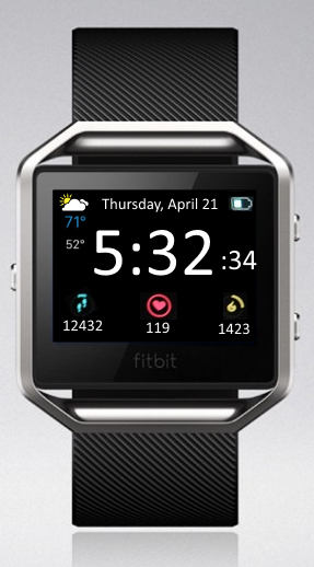 how to change the clock face on fitbit blaze