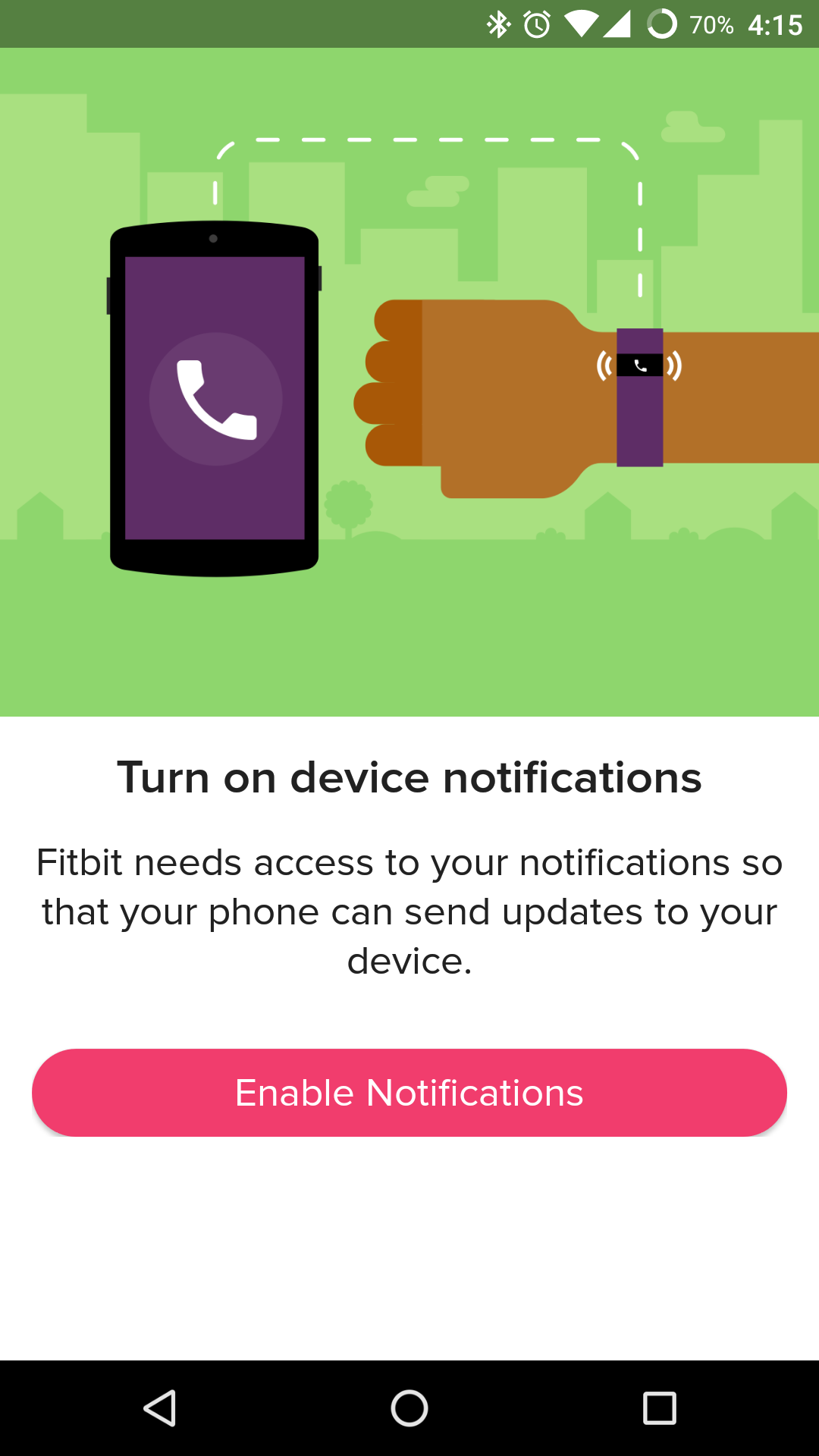 Turn on device notifications