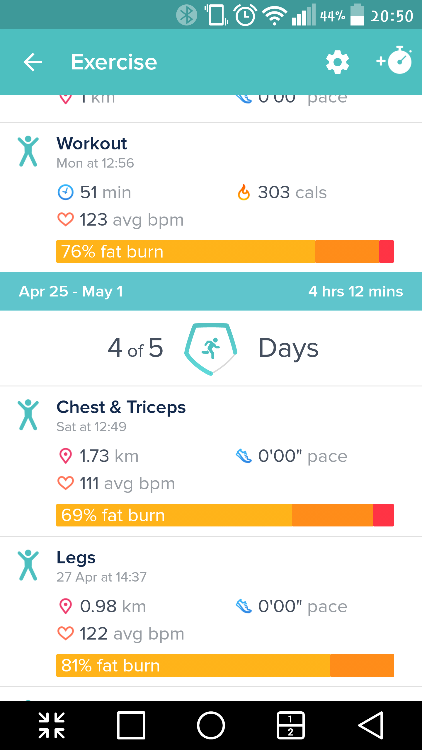 Exercise summary custom actities Fitbit Community