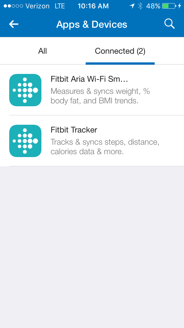 how to sync aria with fitbit app