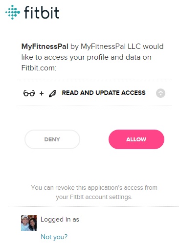 link fitbit and myfitnesspal