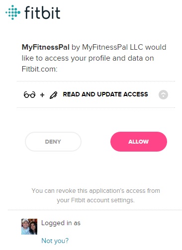 Myfitnesspal fitbit best sale