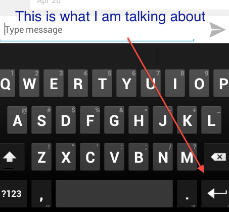 Samsung enter key