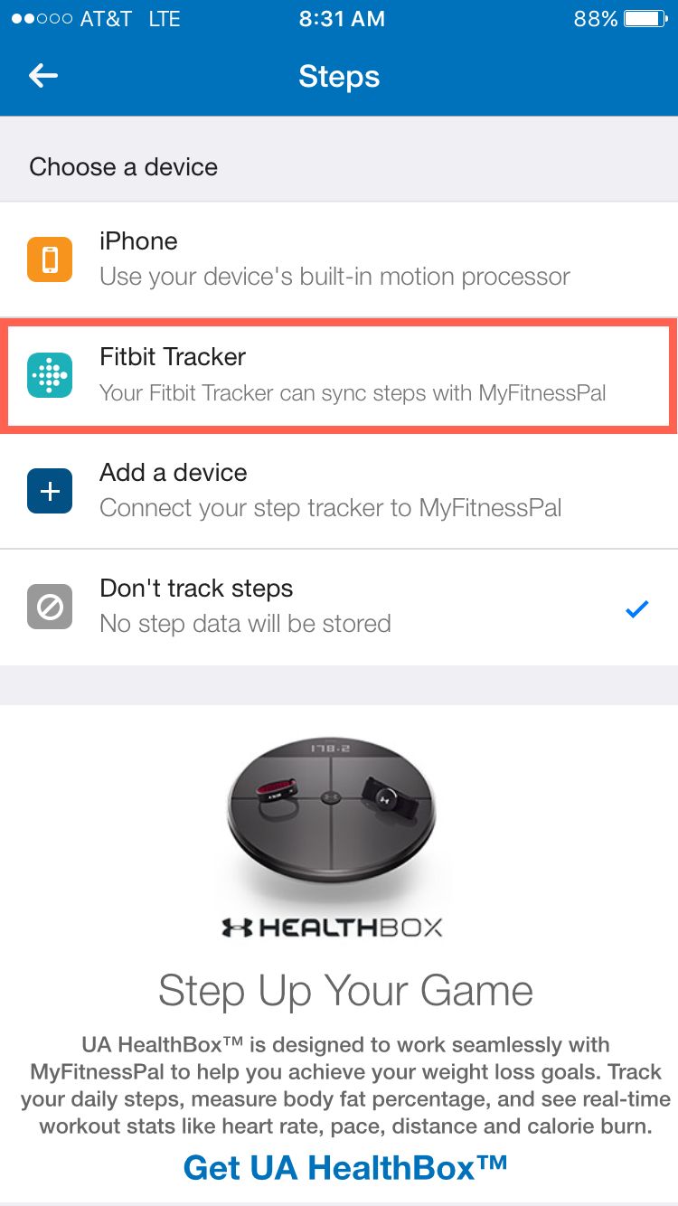 link mfp to fitbit