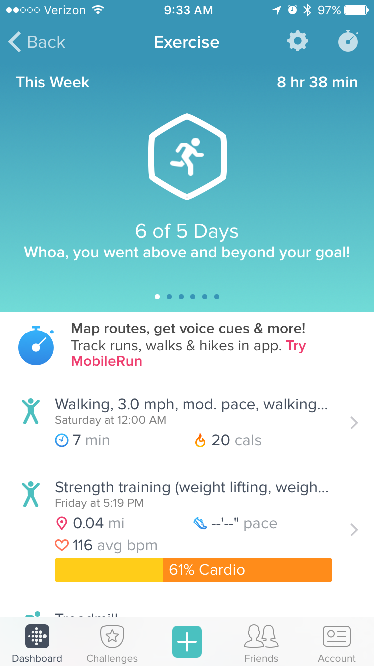 Why does my Fitbit Charge HR show exercise at 120... Fitbit Community