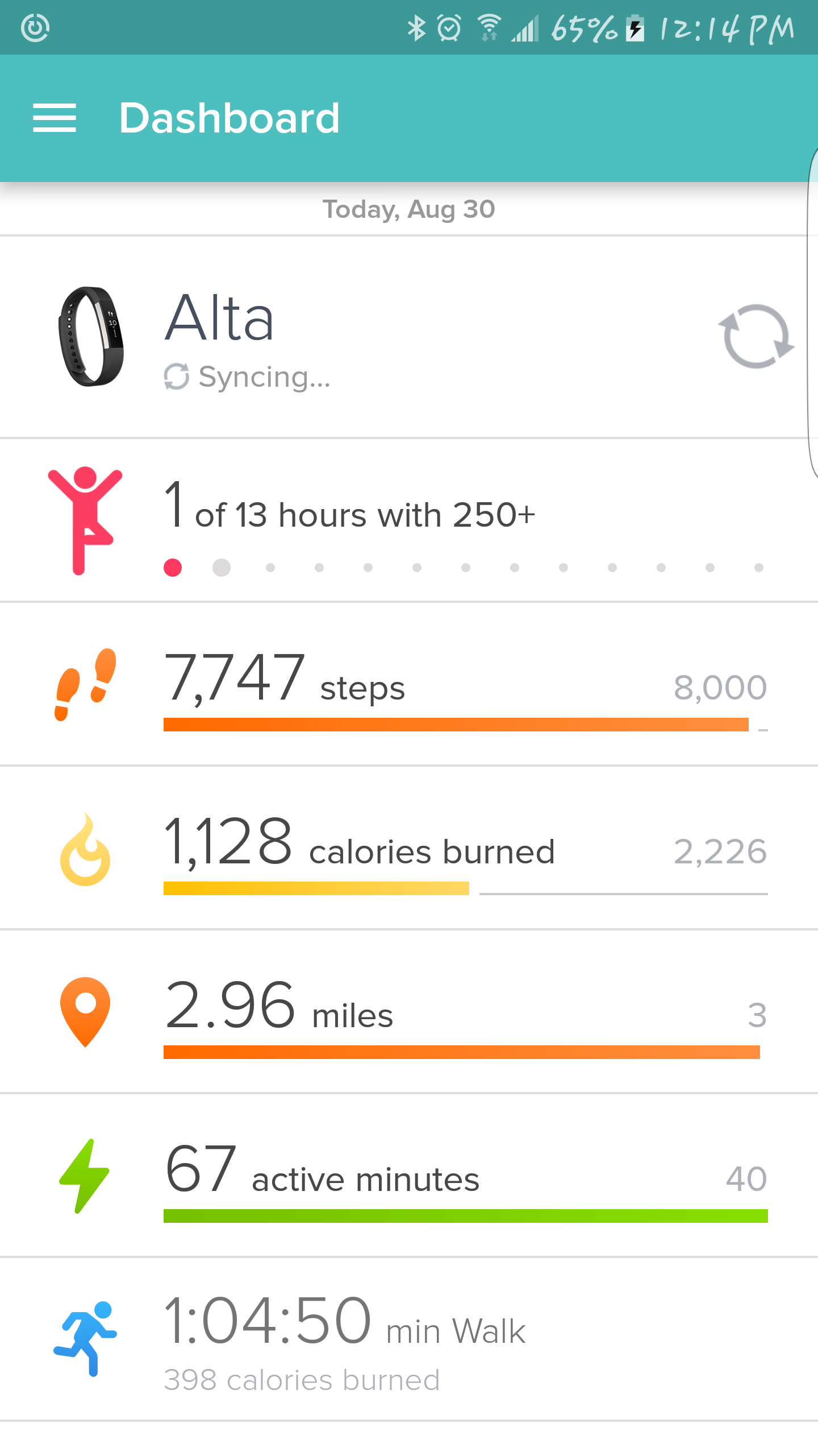 vitality health fitbit