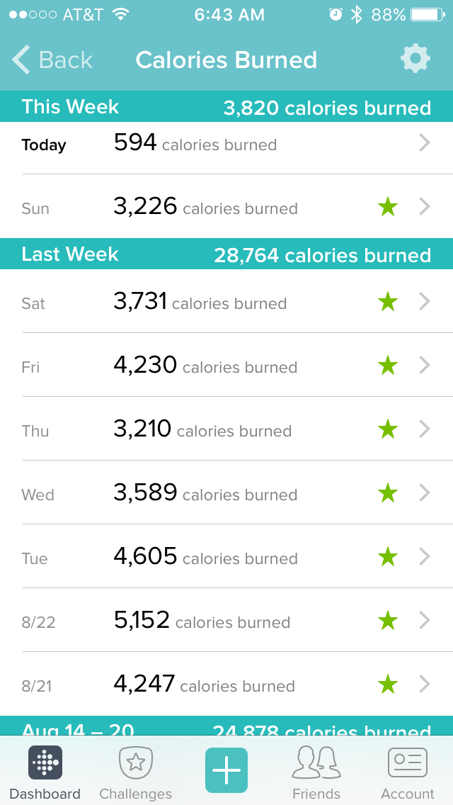 fitbit all day calorie burn