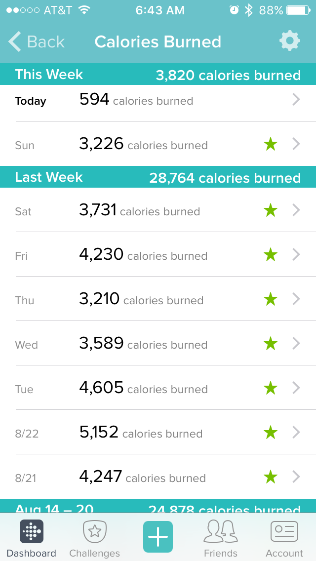 burning 3000 calories a day fitbit