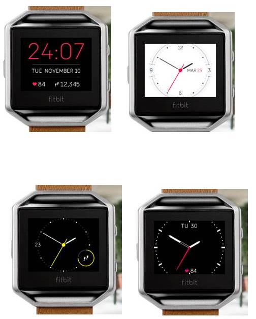 how to change fitbit blaze watch face