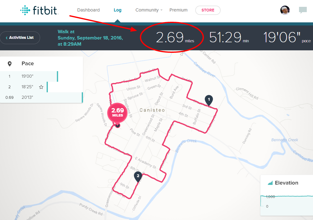 fitbit track distance