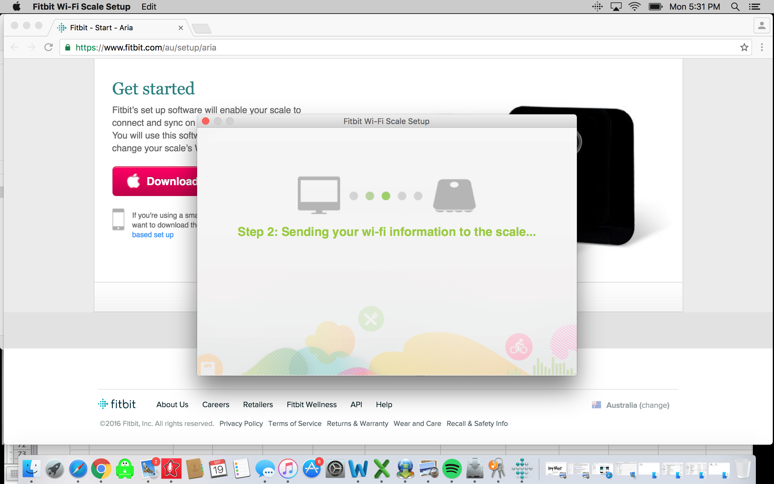 fitbit aria scale wifi setup