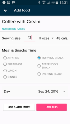 Food Logging in Android App