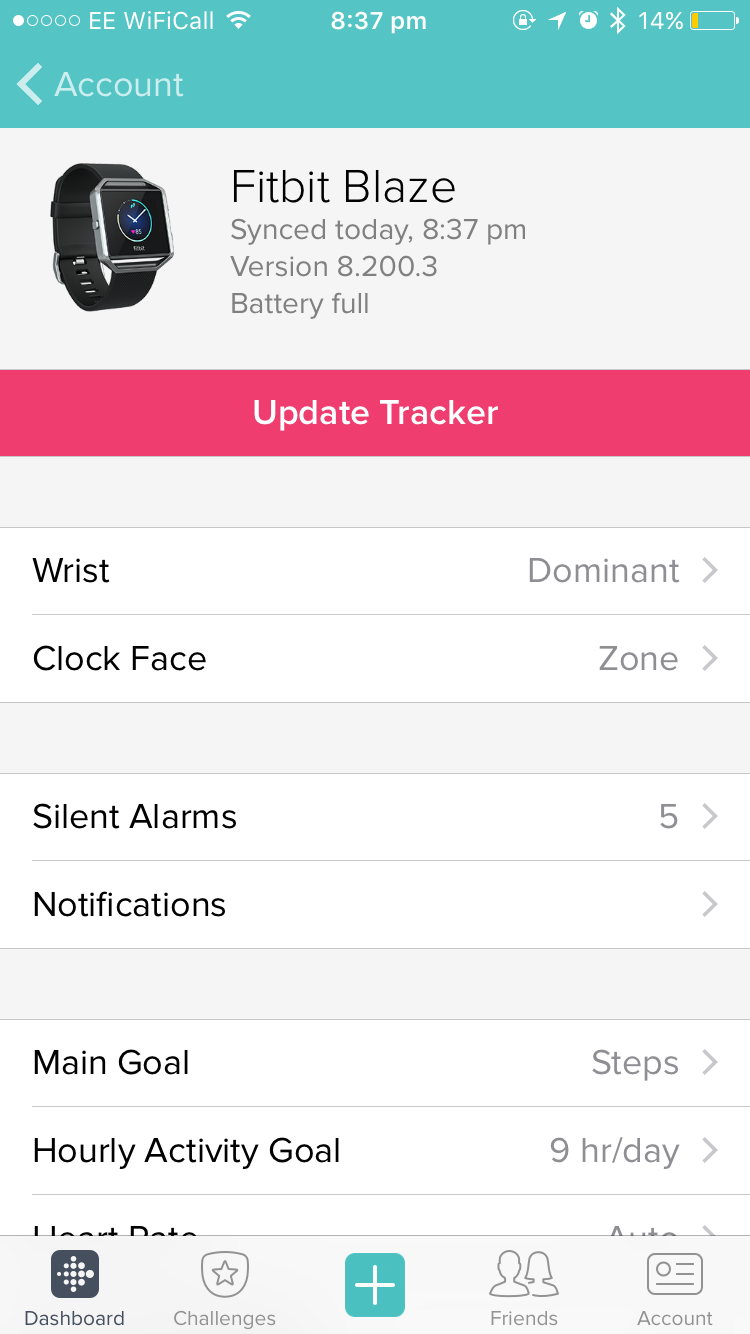 current fitbit firmware version