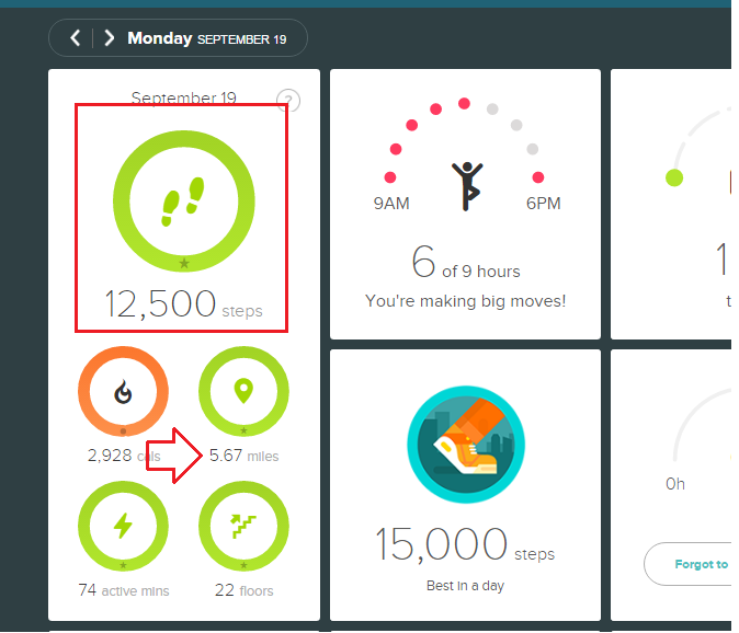 fitbit steps to miles