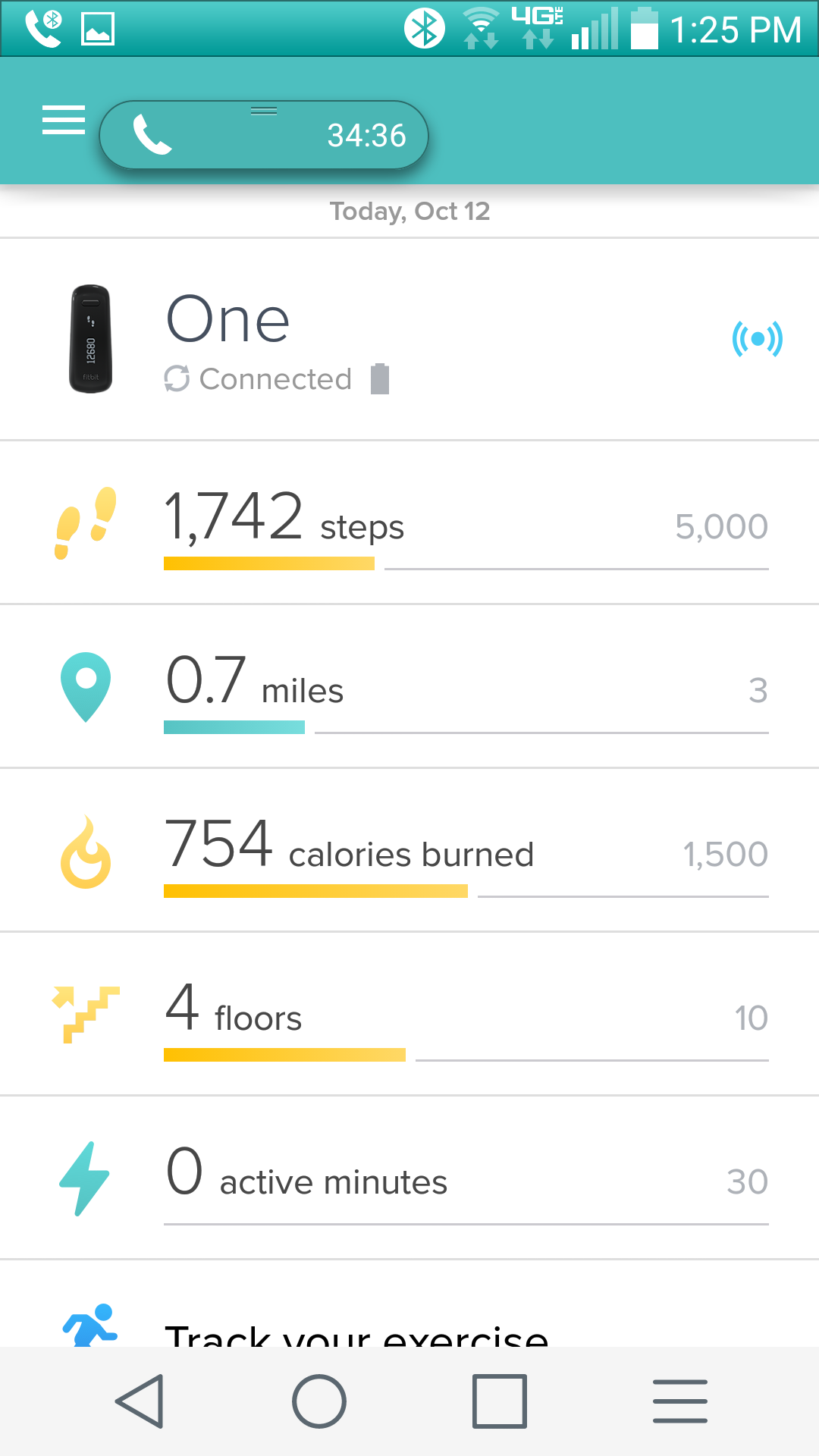 fitbit one no device found