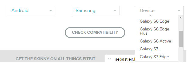 Is galaxy s7 compatible with fitbit hot sale