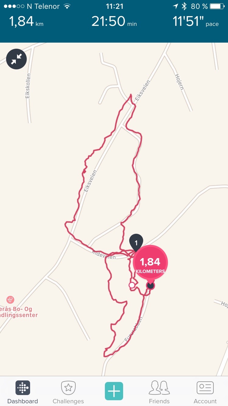 fitbit track walking route