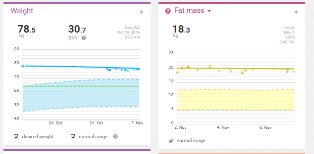 Weight lean vs. fat BMI trends to be displayed on fitbit dashboard xmnuz23762