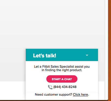 live chat with fitbit