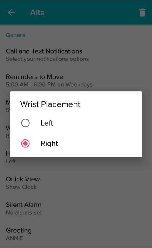 Change to non dominant wrist - Fitbit 